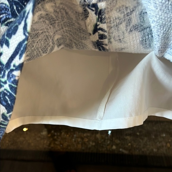 Ann Taylor Blue and White Cotton Blend Skirt size 10 - Picture 8 of 9
